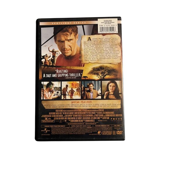 The Constant Gardener 2005 DVD Ralph Fiennes Rachel Weisz Thriller Pre-Owned - Picture 2 of 4